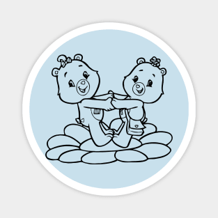 twin bears playing Magnet